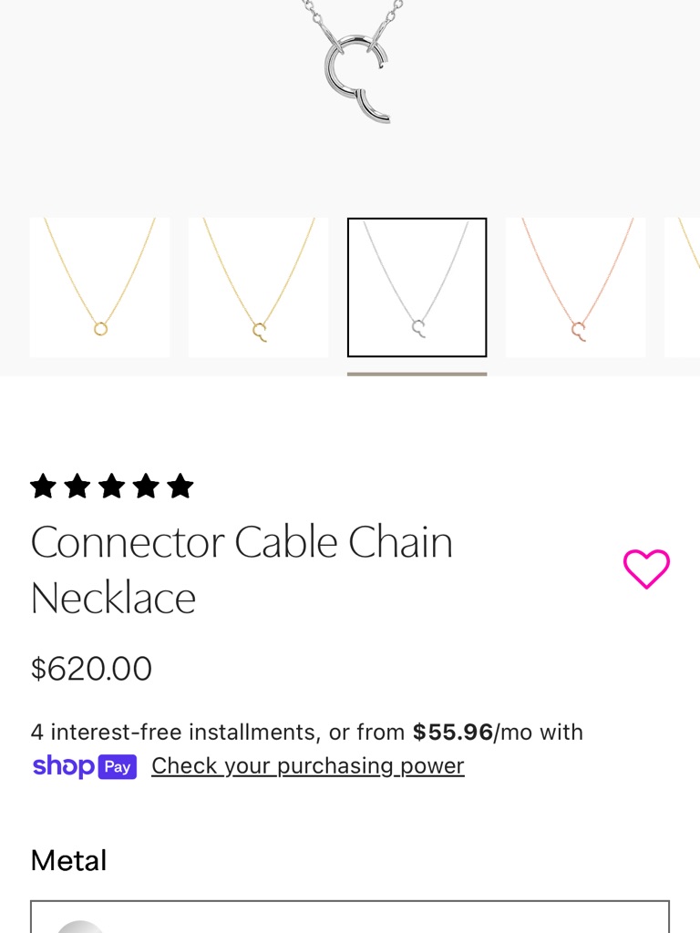 Baby Gold 18 Inch Connector Cable Chain Necklace In 14k White Gold